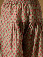 Indo Era Floral Printed Pure Cotton Straight Kurta with Salwar & Dupatta | Grocsy