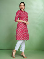 Sangria Printed Pure Cotton Kurta | Grocsy