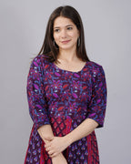 Vamika Multicolor Cotton Printed Party/Casual Wear Kurti (GAM24K) | Grocsy
