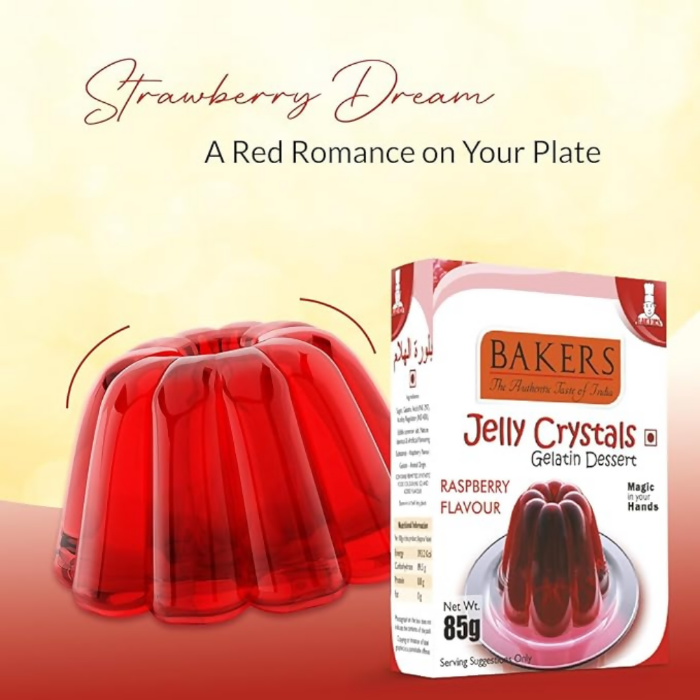 BAKERS Jelly Crystals (Gelatin Dessert) - Strawberry | Grocsy