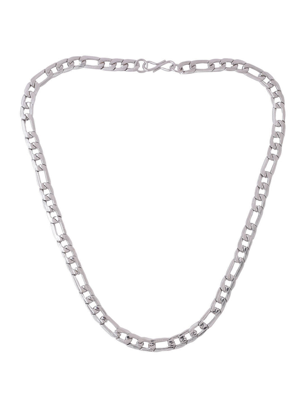 NVR Men Rhodium-Plated Stainless Steel Bohemian Chain | Grocsy