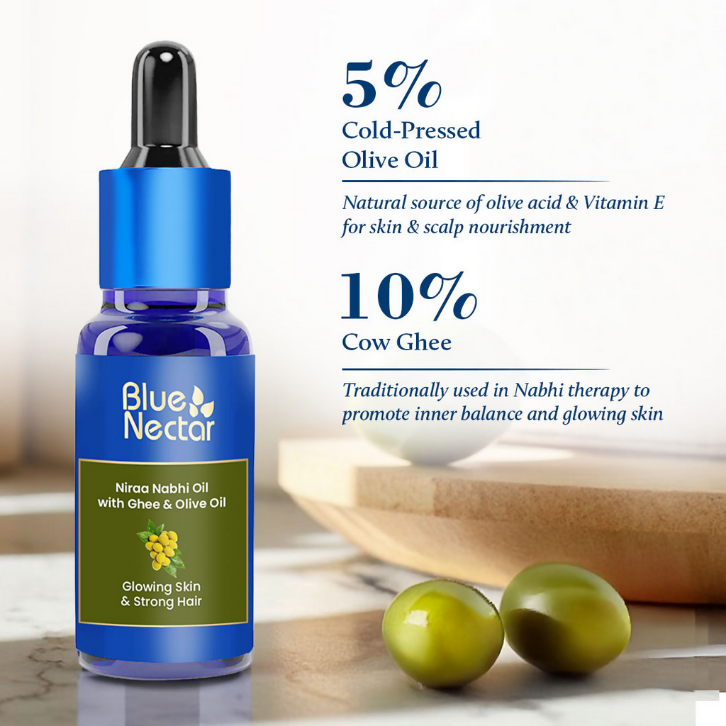 Blue Nectar Niraa Nabhi Oil with Olive Oil | Grocsy