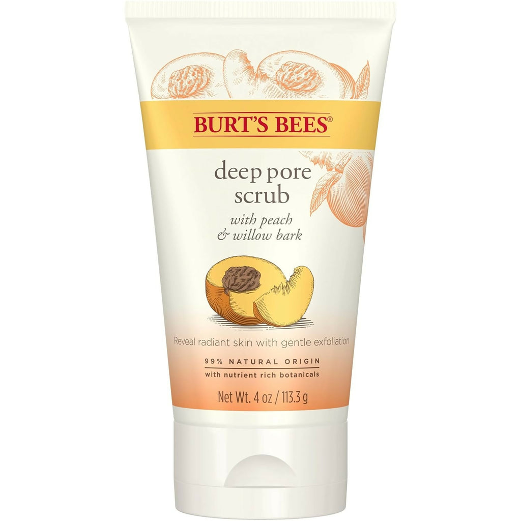Burt's Bees Deep Pore Scrub with Peach & Willow Bark | Grocsy