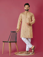 Golden Kurta Pyjama Set for Men by Infinity Export | Grocsy