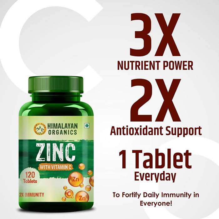 Himalayan Organics Zinc With Vitamin C Tablets | Grocsy