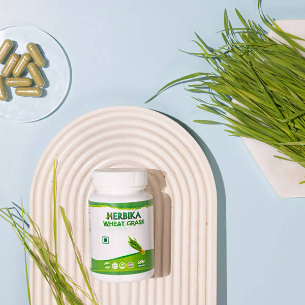 Herbika Wheat Grass Capsules | Grocsy