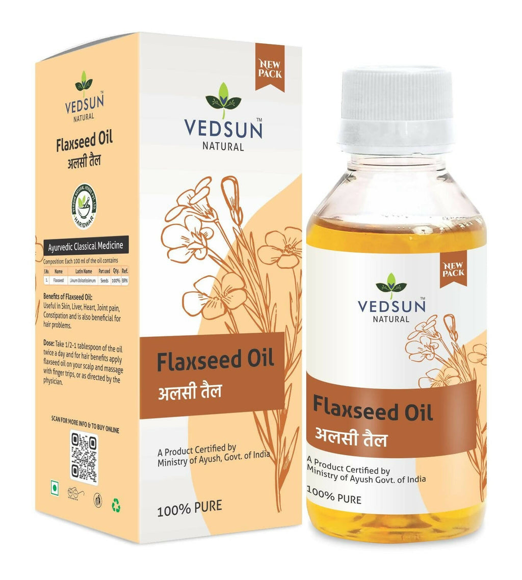 Vedsun Naturals Flax Seed Oil Alsi Ka Tel Pure Omega 3 Rich | Grocsy