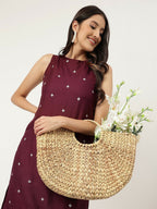 Joban Fashion Mahroon Rayon and Embroidered Work Straight Kurta Bottom Set | Grocsy