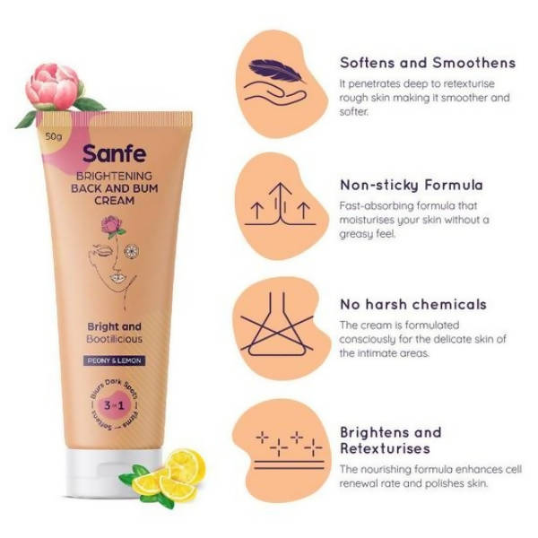 Sanfe Intimate Lightening Serum With Orange Peel + Brightening Back And Bum Cream | Grocsy