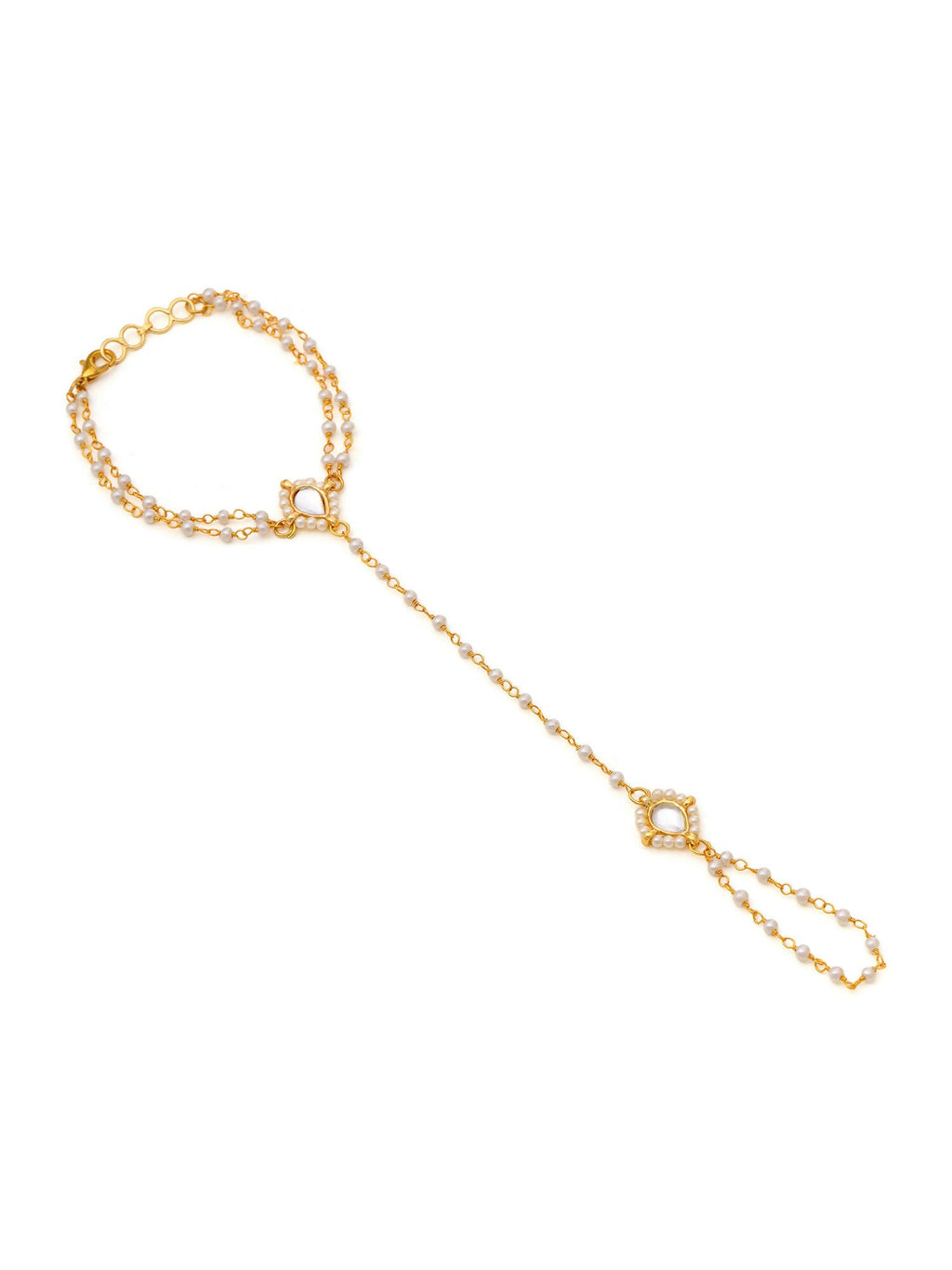 Ruby Raang Gold Kundan Haath Phool | Grocsy