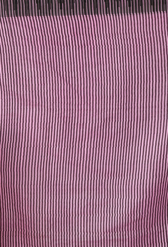Mominos Fashion Moeza Baby Pink Bhagalpuri Handloom Silk Black Temple Border Saree with unstitched Blouse piece | Grocsy