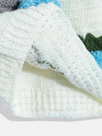 Chutput Kids Woollen Hand Knitted Full Sleeves Bunny Detail Cardigan For Baby Boys - Cream | Grocsy