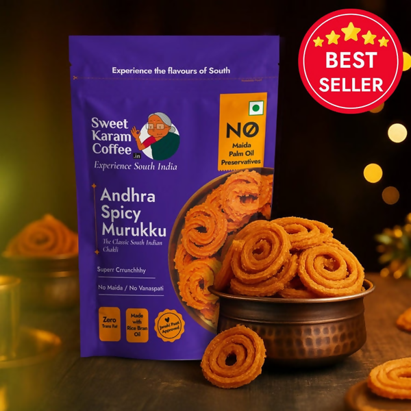 Sweet Karam Coffee Andhra Murukku (Classic Crunch) | Grocsy