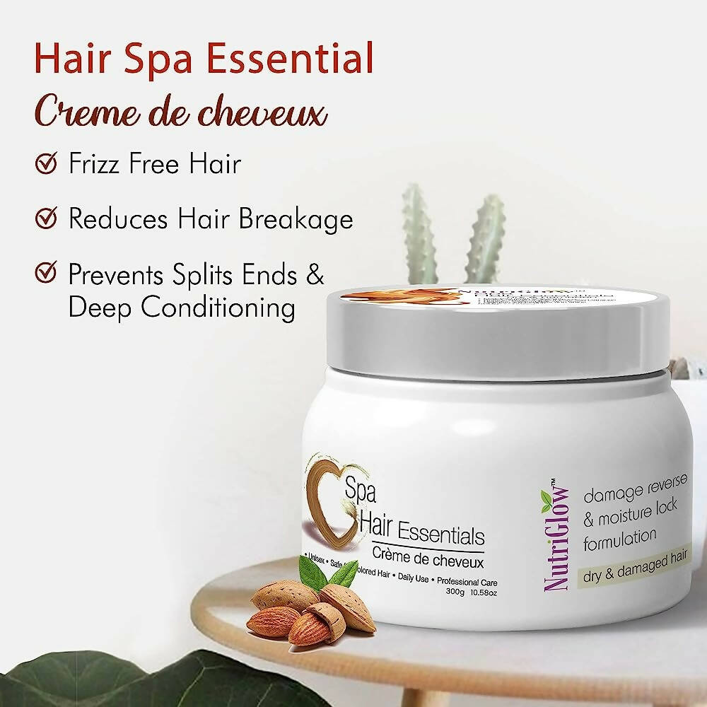 NutriGlow Hair Spa Cream with Damage Reverse & Moisture Lock Formulation for Dry & Damaged Hair | Grocsy