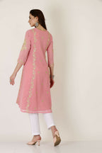 Joban Fashion Pink Georgette Kurta Set | Grocsy