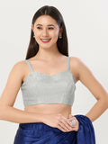Joban Fashion Women Polyester Silver Stitched Blouse | Grocsy