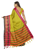 Vamika Banarasi Silk Mehandi Green Weaving Saree | Grocsy