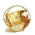 Ghasitaram Half Moon Metal Basket of Mix Dryfruits, Soan Papdi | Grocsy