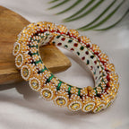 Meenakari and Jadau Bangle (Multi Color) - Ruby Raang