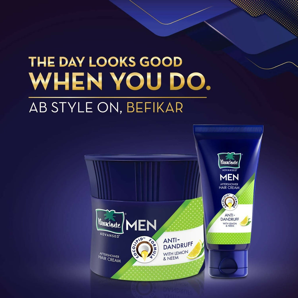 Parachute Advansed Men Hair Cream, Anti-Dandruff, With Lemon & Neem | Grocsy