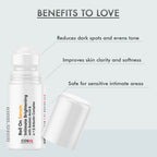 Cos-IQ Intimate Brightening Roll-On Serum, With Azelaic Acid & Alpha + Beta Arbutin Complex | Grocsy