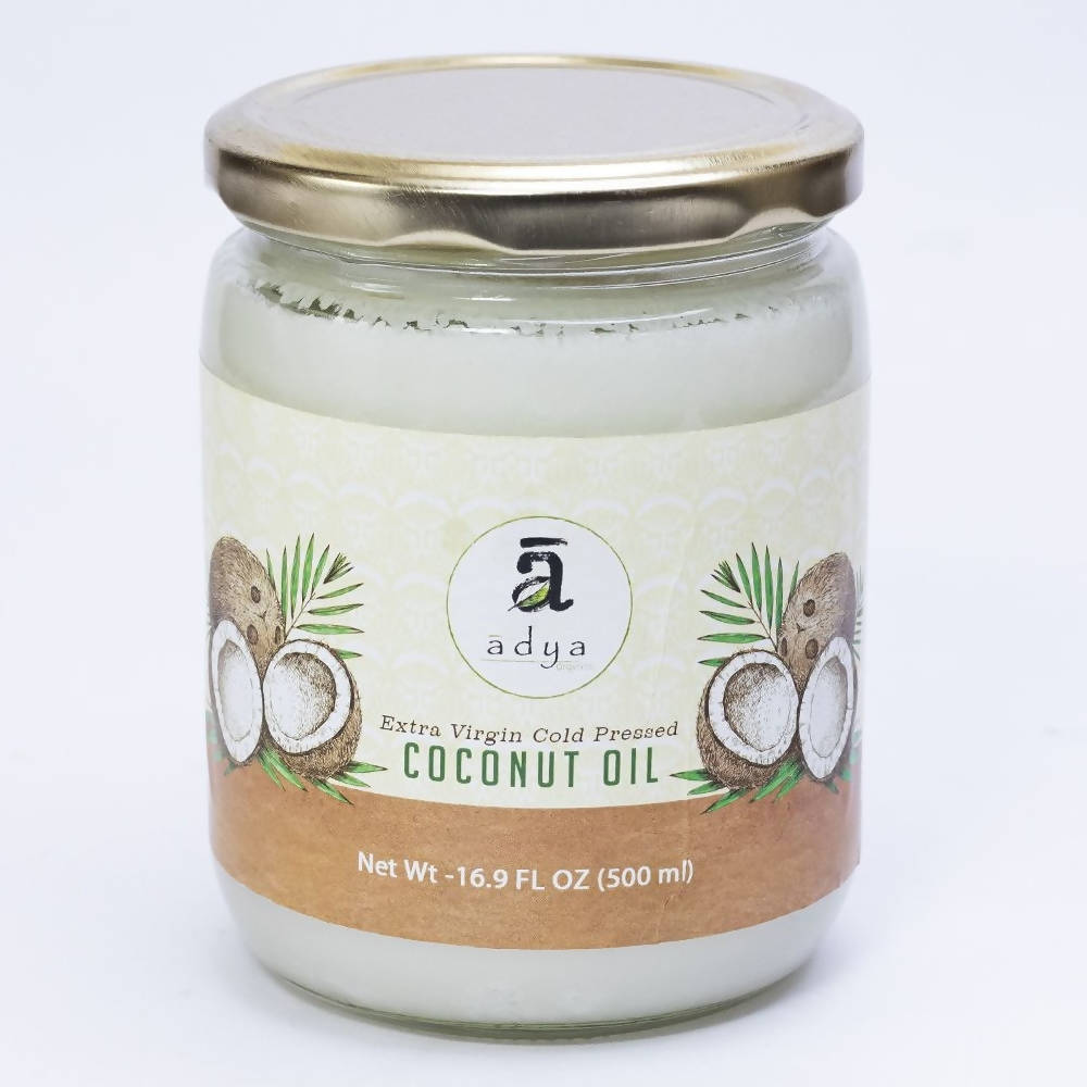 Adya Organics Extra Virgin Cold Pressed Coconut Oil | Grocsy