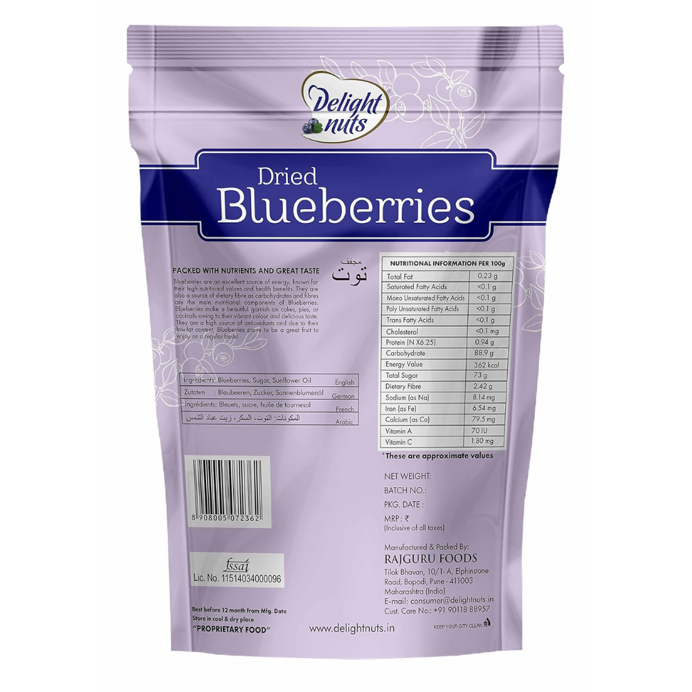 Delight nuts Dried Blueberries | Grocsy