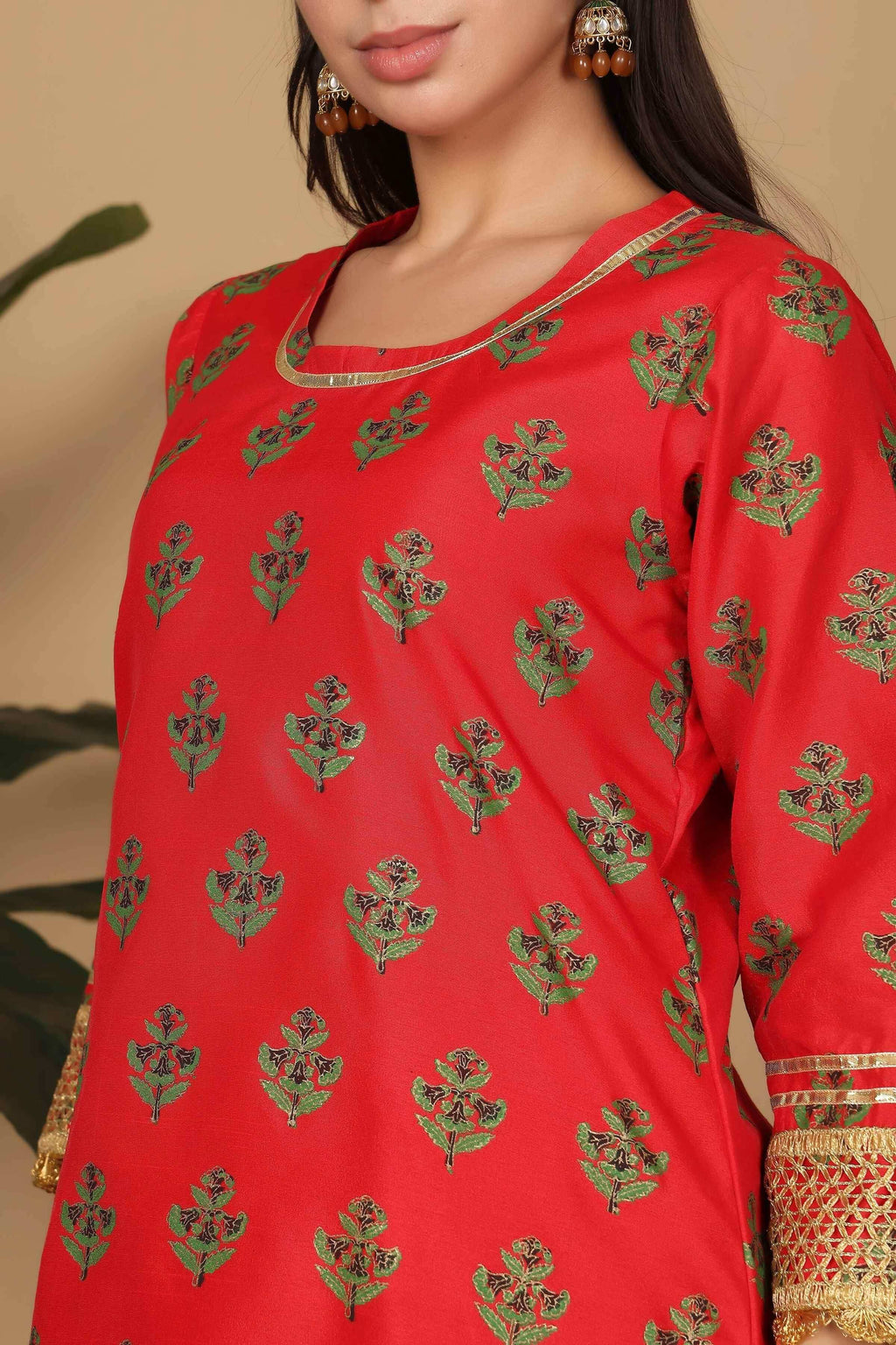 Joban Fashion Red Silk Lehenga Set | Grocsy