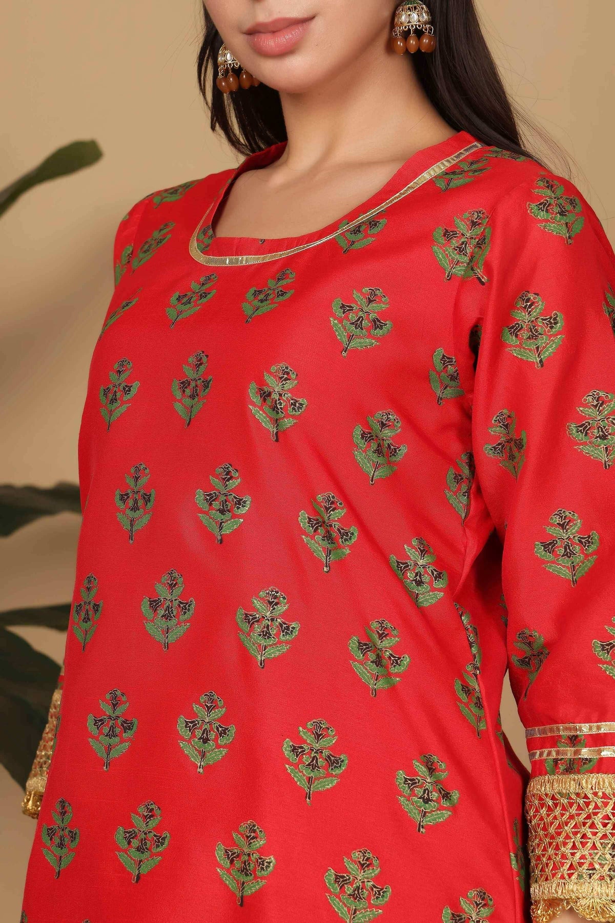 Joban Fashion Red Silk Lehenga Set | Grocsy