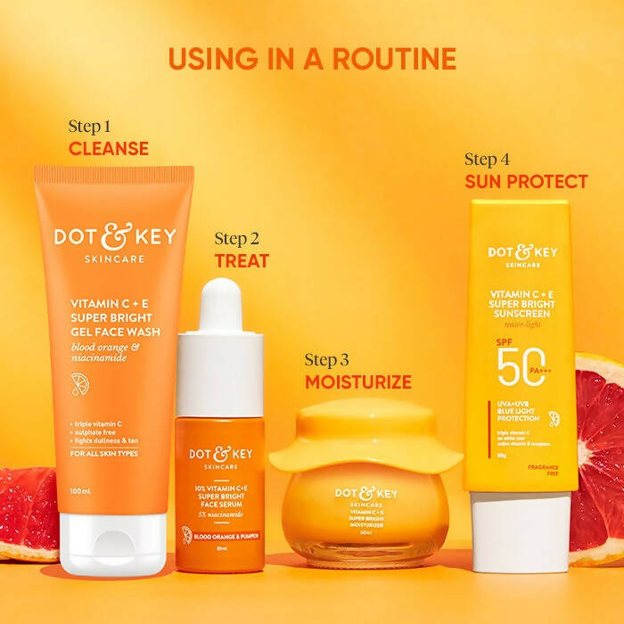 Dot & Key Vitamin C+E Super Bright Gel Face Wash | Grocsy