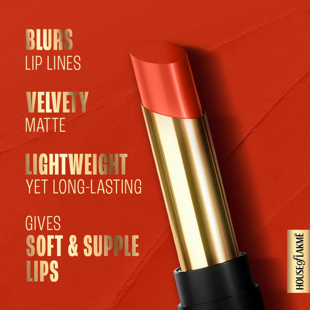 Lakme Absolute Beyond Matte Lipstick - 401 Orange Oasis | Grocsy