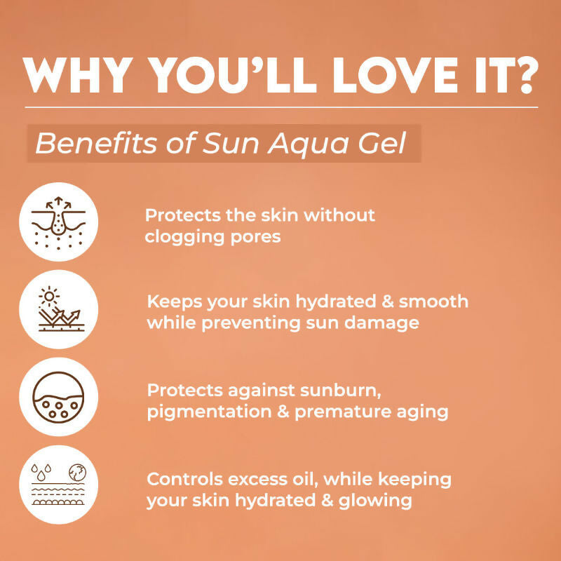 Jovees Herbal Sun Aqua Gel SPF 50 PA+++ Lightweight Texture | Grocsy