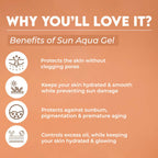 Jovees Herbal Sun Aqua Gel SPF 50 PA+++ Lightweight Texture | Grocsy