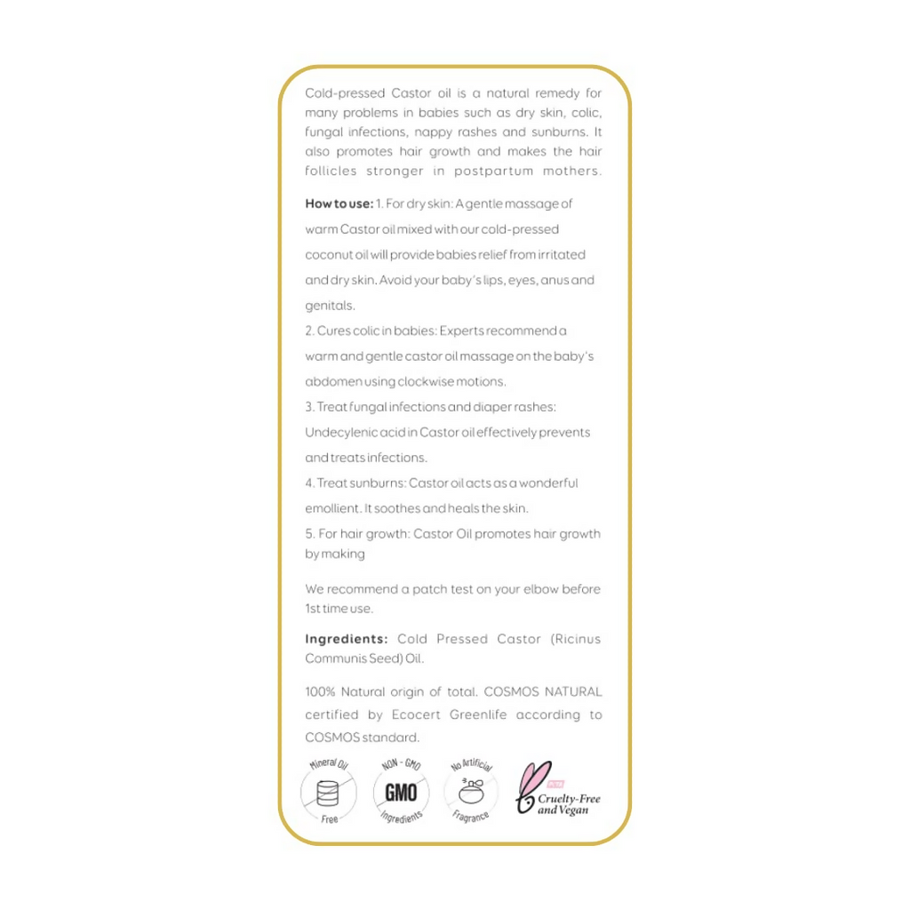 Earthbaby 100% Natural Origin Wood Cold Pressed Castor Oil | Grocsy