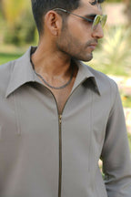 Cavalier Light Brown Shacket by Hilo Design | Grocsy