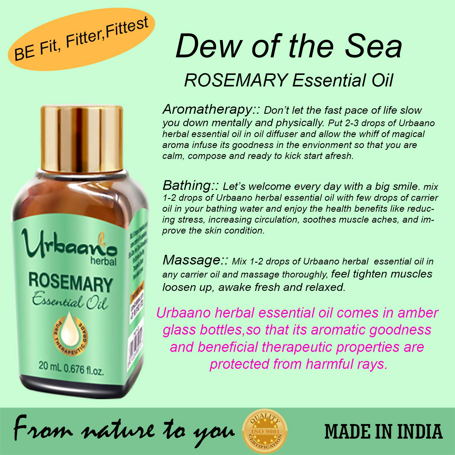 Urbaano Herbal Rosemary Essential Oil | Grocsy