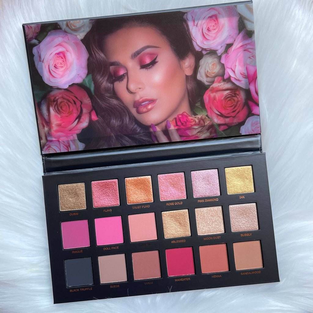 Favon Rose Gold Professional Eyeshadow Palette | Grocsy