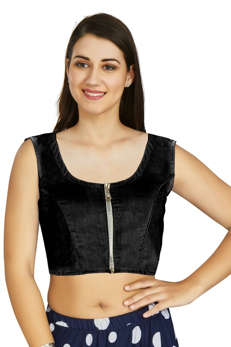 Aastha Fashion Women's Black Art Silk Designer Traditional Readymade Blouse | Grocsy
