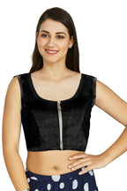 Aastha Fashion Women's Black Art Silk Designer Traditional Readymade Blouse | Grocsy
