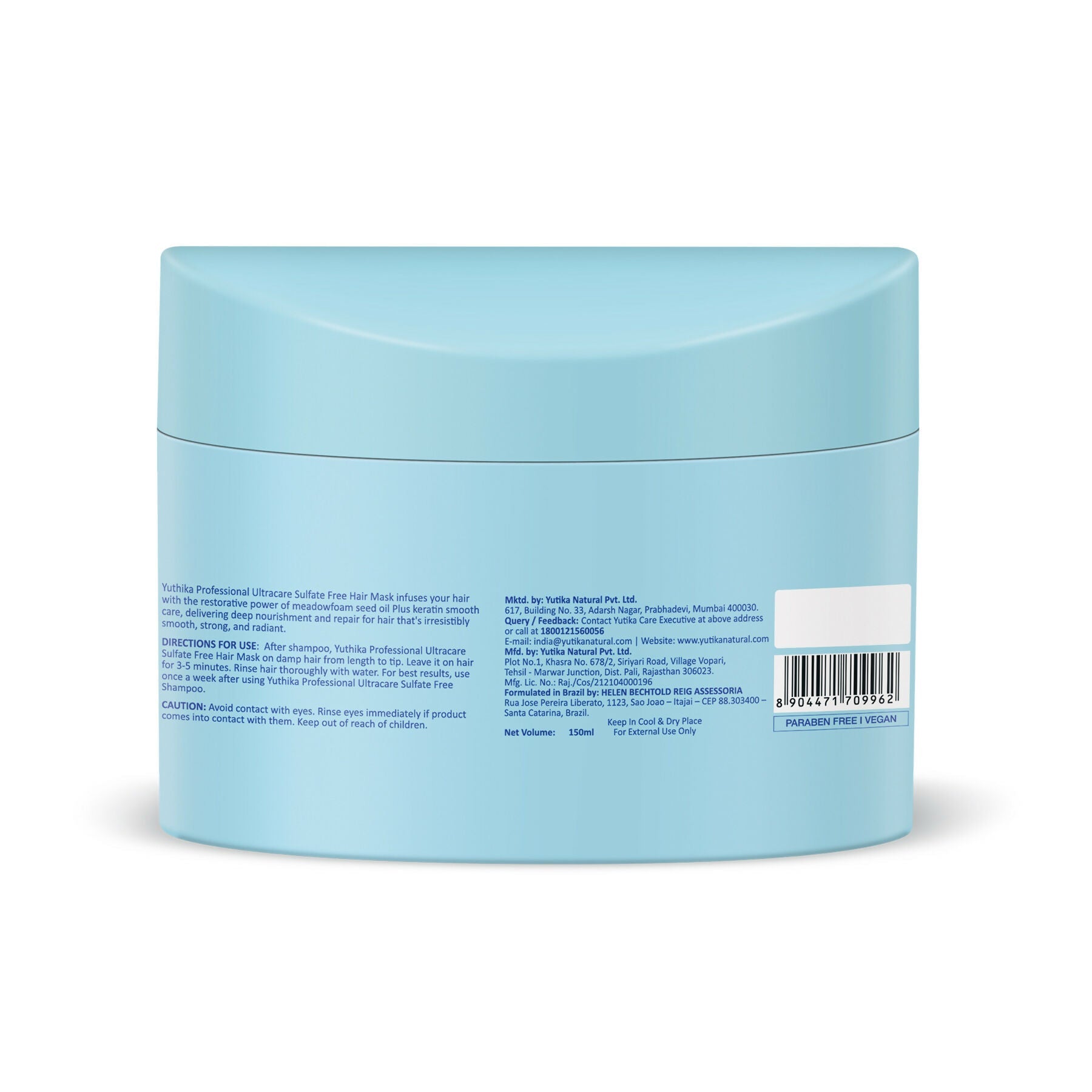Yuthika Professional Ultracare Sulfate Free Hair Mask For Women & Men | Grocsy