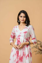 Joban Fashion Magenta Tie & Dye Kurta Pant Set | Grocsy
