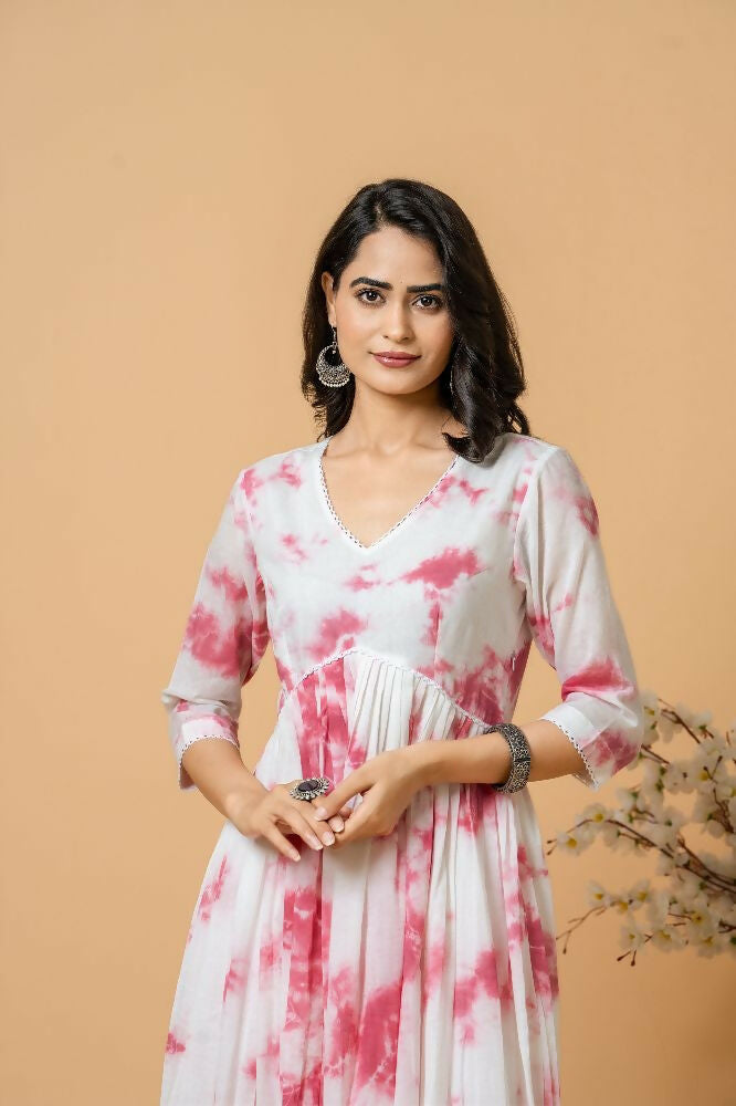 Joban Fashion Magenta Tie & Dye Kurta Pant Set | Grocsy
