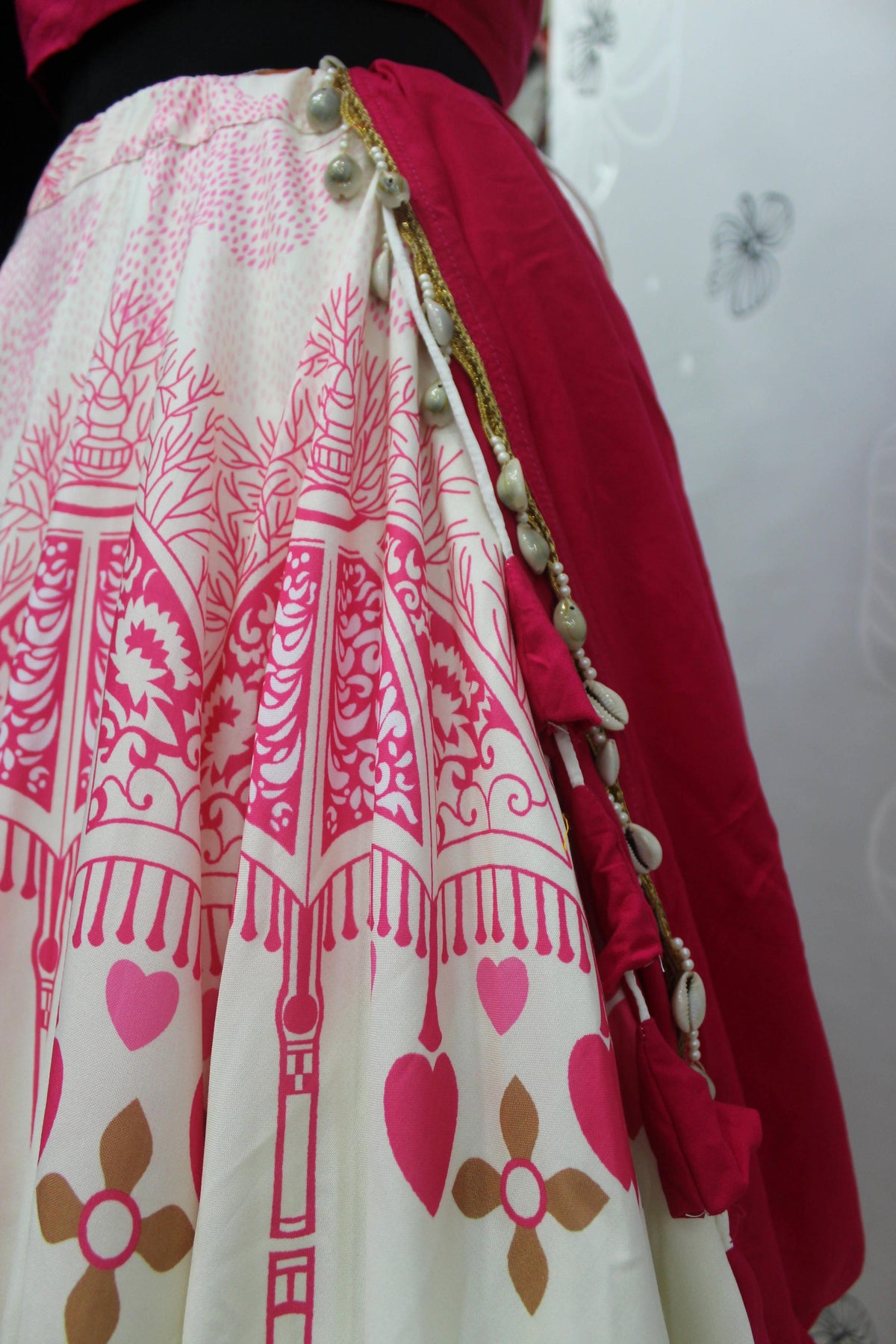 White Rayon Thread Embroidered Navratri Lehenga Choli with Dupatta - Raas | Grocsy