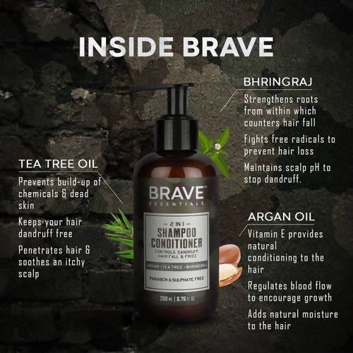 Brave Essentials 2 in 1 Shampoo Conditioner | Grocsy