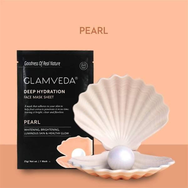 Glamveda Pearl Sheet Mask -Brightening & Lightening | Grocsy