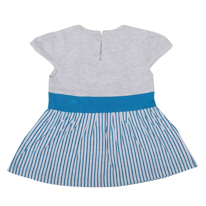 NammaBaby Baby Girl's A-Line Mini Frock Dress - Blue 120 | Grocsy