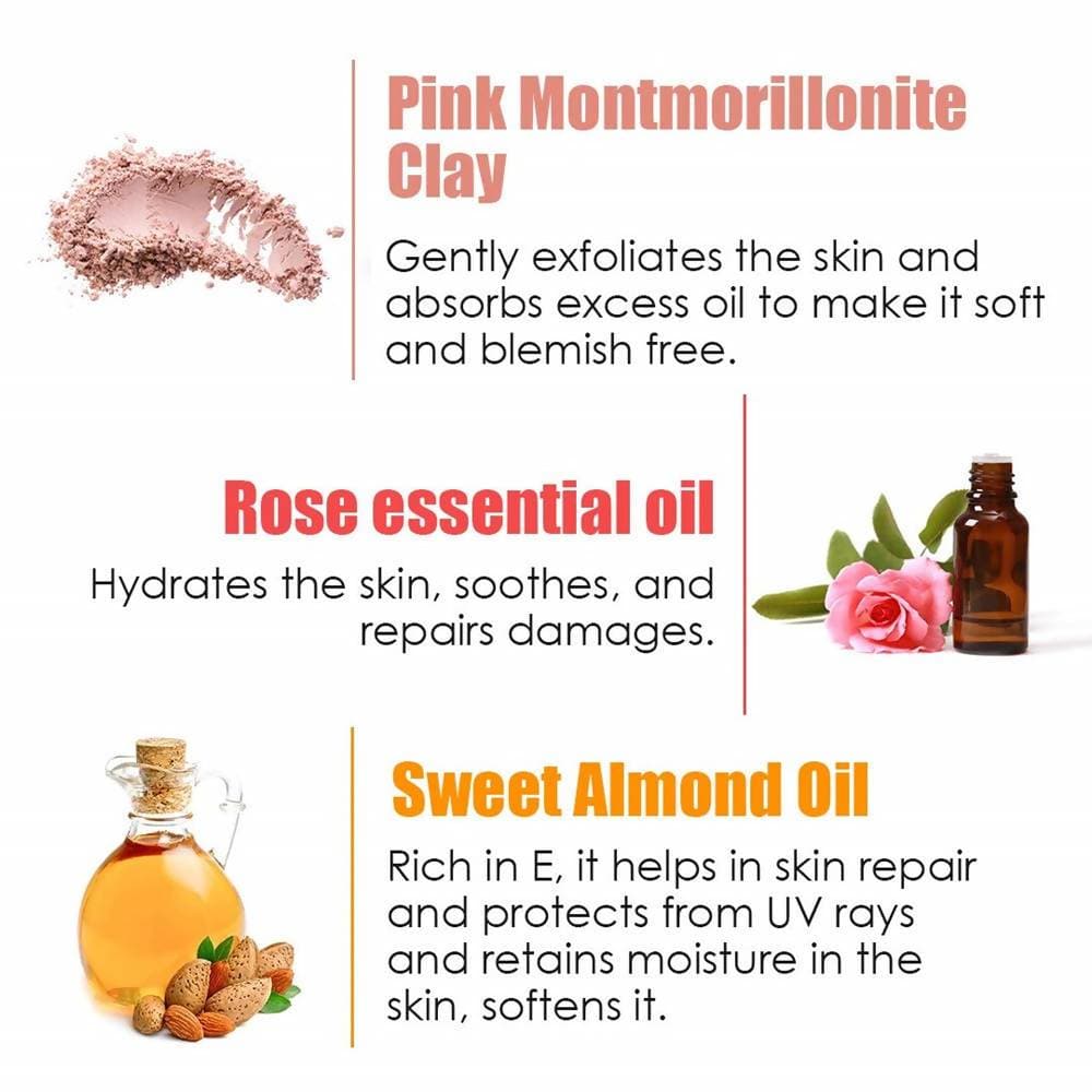 Wow Skin Science Pink Rose Clay Face Mask | Grocsy