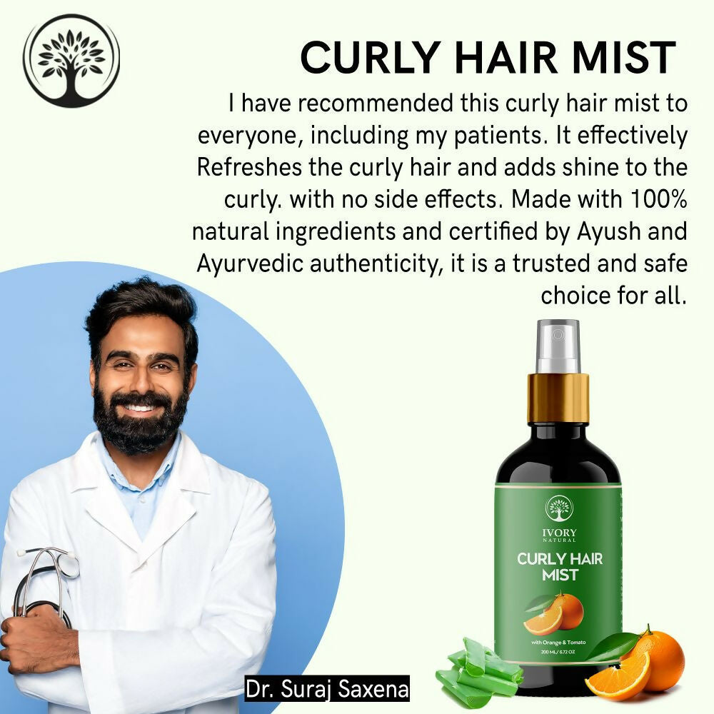 Ivory Natural Curly Hair Mist - Revitalize, Define, And Nourish Your Curly Hair | Grocsy