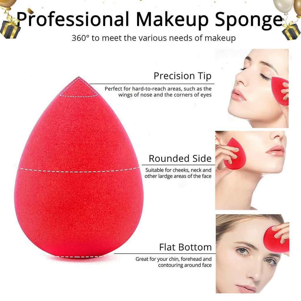 Favon Pack of 1 Foundation Cum Blush Brush and 1 Blender Puff | Grocsy