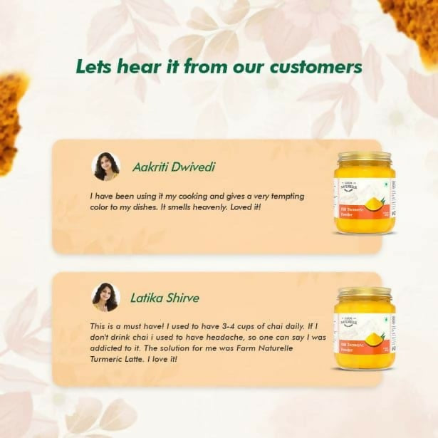 Farm Naturelle Himalayan Turmeric Powder Curcumin-Rich and Pure | Grocsy